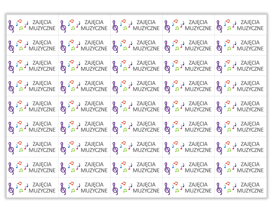 Naklejki  - zajęcia muzyczne